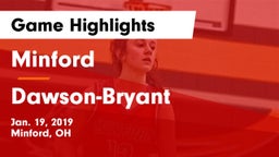 Minford  vs Dawson-Bryant  Game Highlights - Jan. 19, 2019