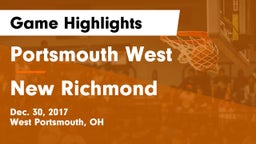 Portsmouth West  vs New Richmond  Game Highlights - Dec. 30, 2017