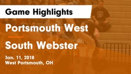 Portsmouth West  vs South Webster  Game Highlights - Jan. 11, 2018