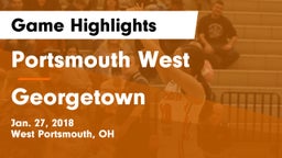 Portsmouth West  vs Georgetown  Game Highlights - Jan. 27, 2018
