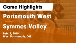 Portsmouth West  vs Symmes Valley Game Highlights - Feb. 5, 2018