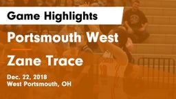 Portsmouth West  vs Zane Trace  Game Highlights - Dec. 22, 2018