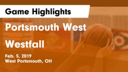 Portsmouth West  vs Westfall  Game Highlights - Feb. 5, 2019