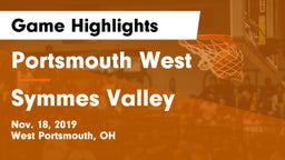 Portsmouth West  vs Symmes Valley  Game Highlights - Nov. 18, 2019