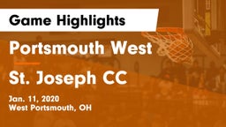 Portsmouth West  vs St. Joseph CC Game Highlights - Jan. 11, 2020