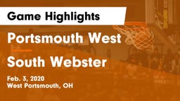 Portsmouth West  vs South Webster  Game Highlights - Feb. 3, 2020