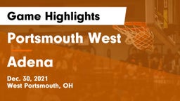 Portsmouth West  vs Adena  Game Highlights - Dec. 30, 2021