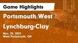 Portsmouth West  vs Lynchburg-Clay  Game Highlights - Nov. 25, 2023