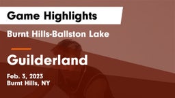 Burnt Hills-Ballston Lake  vs Guilderland  Game Highlights - Feb. 3, 2023
