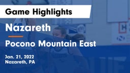 Nazareth  vs Pocono Mountain East  Game Highlights - Jan. 21, 2022