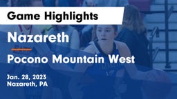 Nazareth  vs Pocono Mountain West  Game Highlights - Jan. 28, 2023