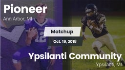 Matchup: Pioneer  vs. Ypsilanti Community  2018