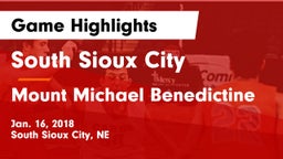 South Sioux City  vs Mount Michael Benedictine Game Highlights - Jan. 16, 2018