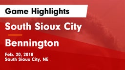 South Sioux City  vs Bennington  Game Highlights - Feb. 20, 2018