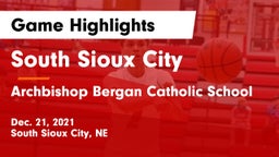 South Sioux City  vs Archbishop Bergan Catholic School Game Highlights - Dec. 21, 2021