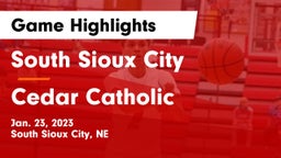 South Sioux City  vs Cedar Catholic  Game Highlights - Jan. 23, 2023