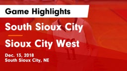 South Sioux City  vs Sioux City West   Game Highlights - Dec. 13, 2018