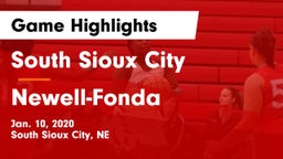 South Sioux City  vs Newell-Fonda  Game Highlights - Jan. 10, 2020