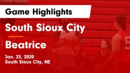 South Sioux City  vs Beatrice  Game Highlights - Jan. 23, 2020