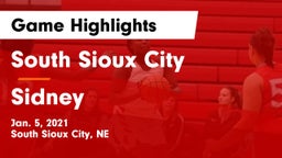South Sioux City  vs Sidney  Game Highlights - Jan. 5, 2021