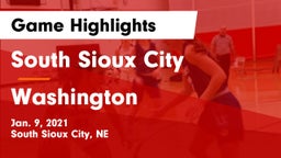 South Sioux City  vs Washington  Game Highlights - Jan. 9, 2021