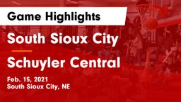 South Sioux City  vs Schuyler Central  Game Highlights - Feb. 15, 2021