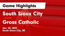 South Sioux City  vs Gross Catholic  Game Highlights - Jan. 20, 2023
