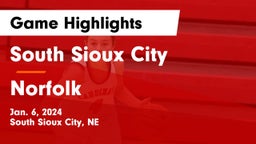 South Sioux City  vs Norfolk  Game Highlights - Jan. 6, 2024