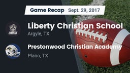 Recap: Liberty Christian School  vs. Prestonwood Christian Academy 2017