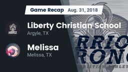 Recap: Liberty Christian School  vs. Melissa  2018