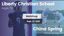 Matchup: Liberty Christian vs. China Spring  2019