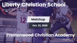Matchup: Liberty Christian vs. Prestonwood Christian Academy 2020