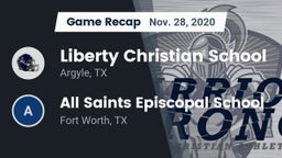 Recap: Liberty Christian School  vs. All Saints Episcopal School 2020