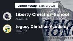 Recap: Liberty Christian School  vs. Legacy Christian Academy  2021