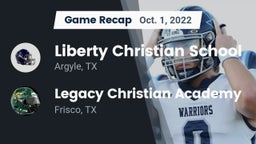 Recap: Liberty Christian School  vs. Legacy Christian Academy  2022