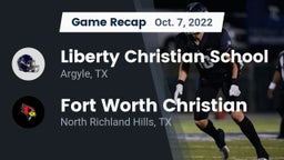 Recap: Liberty Christian School  vs. Fort Worth Christian  2022