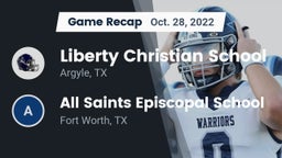 Recap: Liberty Christian School  vs. All Saints Episcopal School 2022