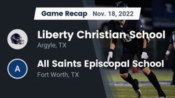 Recap: Liberty Christian School  vs. All Saints Episcopal School 2022