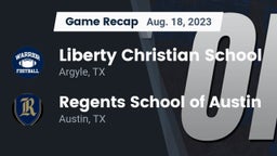 Recap: Liberty Christian School  vs. Regents School of Austin 2023
