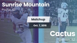 Matchup: Sunrise Mountain vs. Cactus  2016