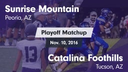Matchup: Sunrise Mountain vs. Catalina Foothills  2016