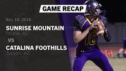 Recap: Sunrise Mountain  vs. Catalina Foothills  2016