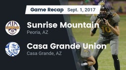 Recap: Sunrise Mountain  vs. Casa Grande Union  2017