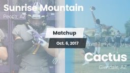 Matchup: Sunrise Mountain vs. Cactus  2017