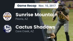 Recap: Sunrise Mountain  vs. Cactus Shadows  2017