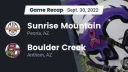 Recap: Sunrise Mountain  vs. Boulder Creek  2022