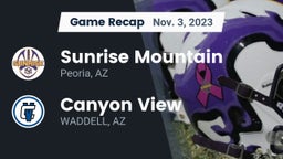 Recap: Sunrise Mountain  vs. Canyon View  2023