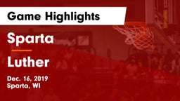 Sparta  vs Luther  Game Highlights - Dec. 16, 2019