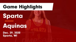 Sparta  vs Aquinas  Game Highlights - Dec. 29, 2020