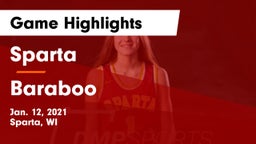 Sparta  vs Baraboo  Game Highlights - Jan. 12, 2021